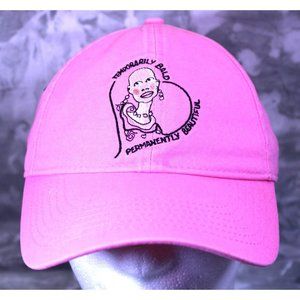 BreastFriends.org Temporarily Bald Permanently Beautiful Pink Embroidered Adjust